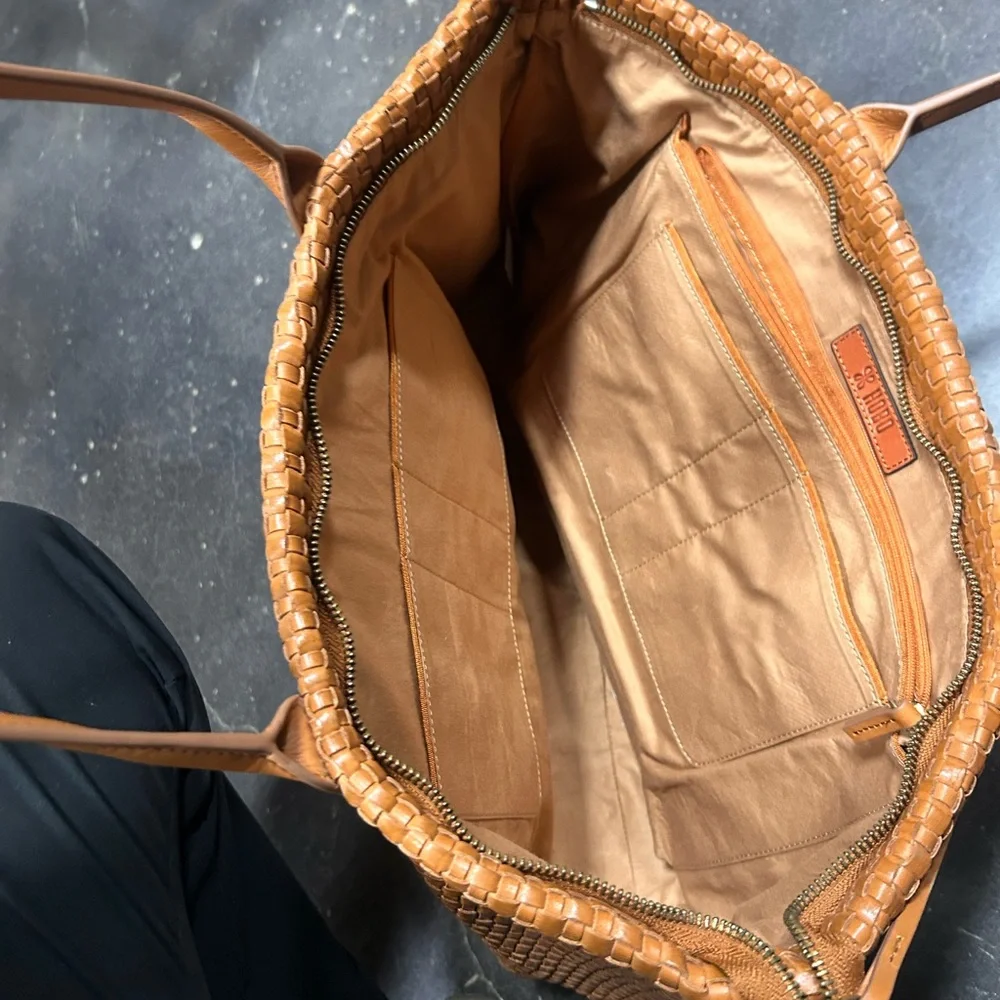 HOBO Woven Leather Tote Bag - Picture 3 of 3